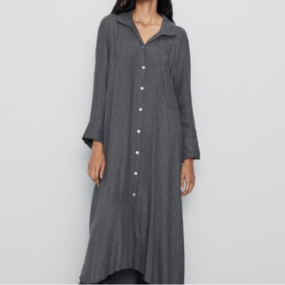 Zara Long Shirt Dress